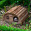 Woodside Wooden Hedgehog House with Log Roof