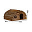 Woodside Wooden Hedgehog House with Log Roof