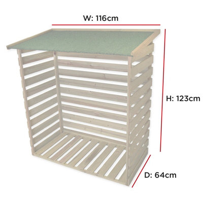 Woodside Wooden Log Shed Store - 4