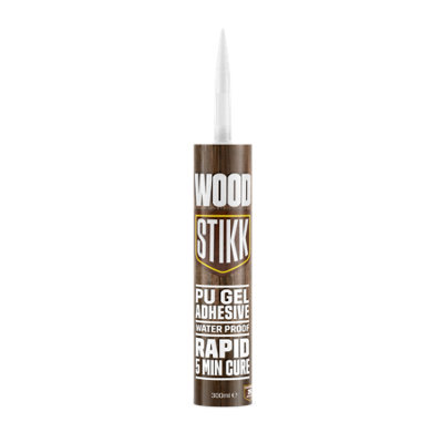 Woodstikk D4 PU Gel Rapid 5min Cure Wood Glue - 300ml Cartridge