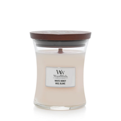 WoodWick Candle White Honey Medium Hourglass