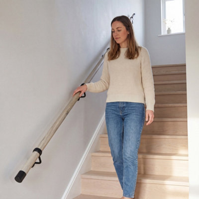 Woodworx Premium Driftwood 3.6m Indoor Stair Handrail Kit Easy Install ...