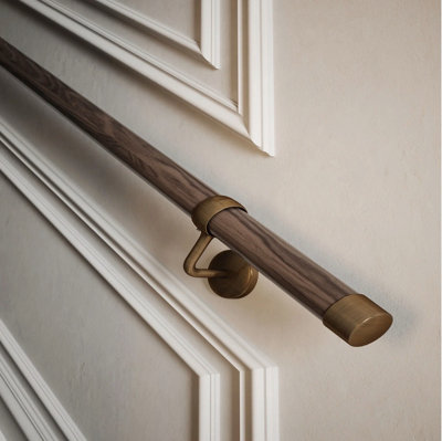 Woodworx Premium Ebony - 3.6m Indoor Stair Handrail Kit. Easy Install all in One Box with brackets & endcaps - 5Yr Guarantee