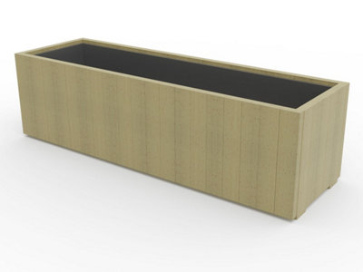 WoodyBlom2 wooden planter, 2000x800x800