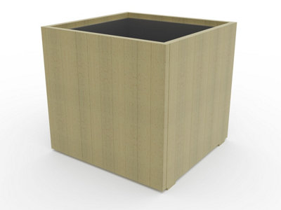 WoodyBlom2 wooden planter, 700x700x700
