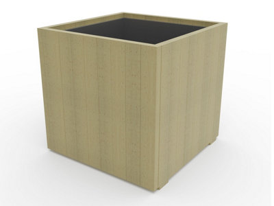 WoodyBlom2 wooden planter, 800x800x800