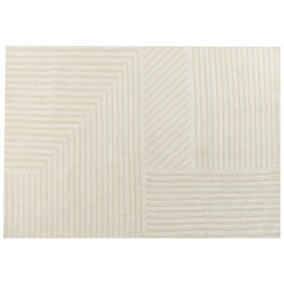 Wool Area Rug 160 x 230 cm Beige ABEGUM