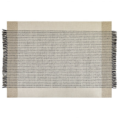 Wool Area Rug 160 x 230 cm Beige and Black DIVARLI