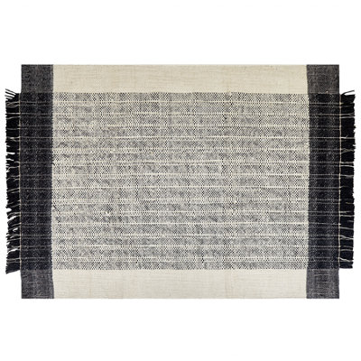 Wool Area Rug 160 x 230 cm Black and White KETENLI