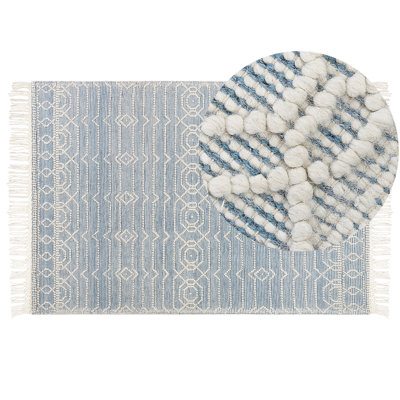 Wool Area Rug 160 x 230 cm Blue ORHANELI