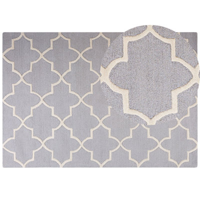 Wool Area Rug 160 x 230 cm Grey SILVAN