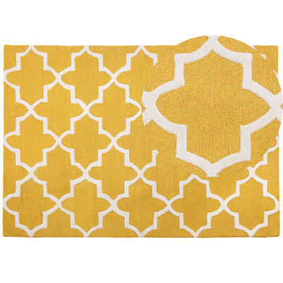 Wool Area Rug 160 x 230 cm Yellow SILVEN