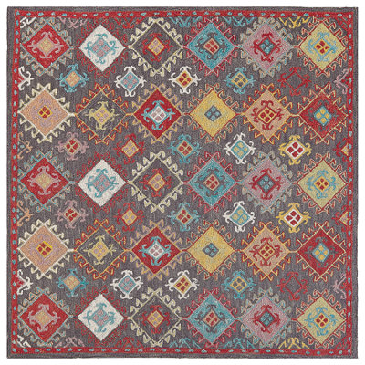 Wool Area Rug 200 x 200 cm Multicolour FINIKE