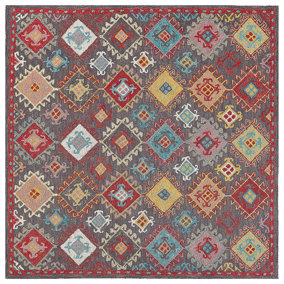 Wool Area Rug 200 x 200 cm Multicolour FINIKE