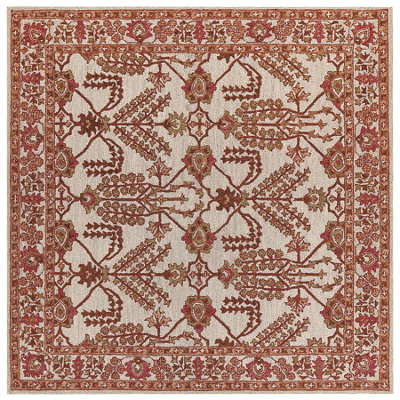 Wool Area Rug 200 x 200 cm Orange and Beige ADILCEVAZ