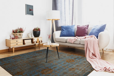 Wool carpet OMEGA KARAJA flowers brass, gold  200x300 cm