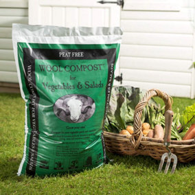 Wool Compost For Veg And Salads 30 Litre (2 Bags)