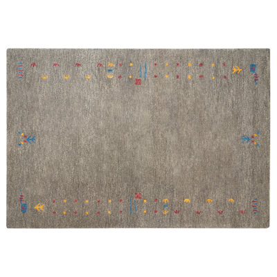 Wool Gabbeh Area Rug 140 x 200 cm Grey SEYMEN