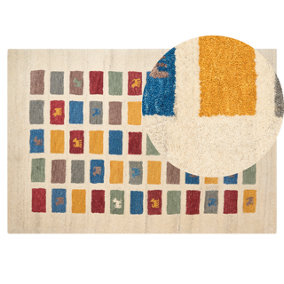Wool Gabbeh Area Rug 140 x 200 cm Multicolour MURATLI