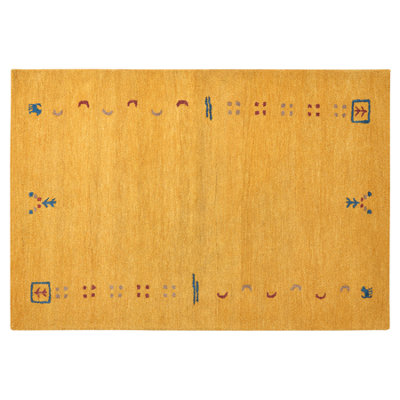 Wool Gabbeh Area Rug 140 x 200 cm Yellow AKALAN