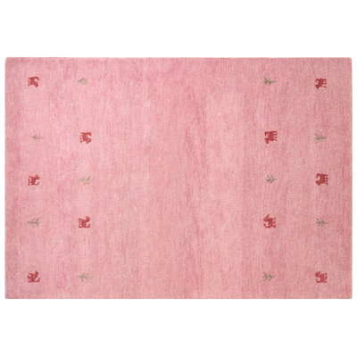 Wool Gabbeh Area Rug 160 x 230 cm Pink YULAFI