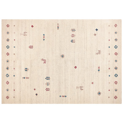 Wool Gabbeh Area Rug 200 x 300 cm Beige SULUCA