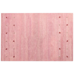 Wool Gabbeh Area Rug 200 x 300 cm Pink YULAFI