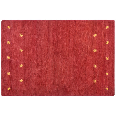 Wool Gabbeh Area Rug 200 x 300 cm Red YARALI