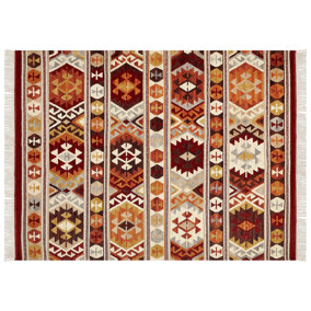 Wool Kilim Area Rug 160 x 230 cm Multicolour AYGAVAN