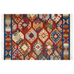 Wool Kilim Area Rug 160 x 230 cm Multicolour JRVESH