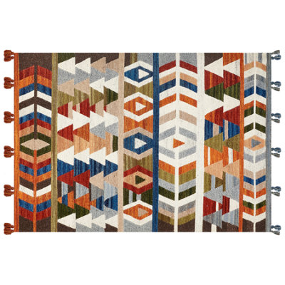 Wool Kilim Area Rug 160 x 230 cm Multicolour KAGHSI