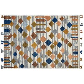Wool Kilim Area Rug 160 x 230 cm Multicolour KASAKH