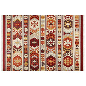 Wool Kilim Area Rug 200 x 300 cm Multicolour AYGAVAN