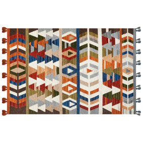 Wool Kilim Area Rug 200 x 300 cm Multicolour KAGHSI