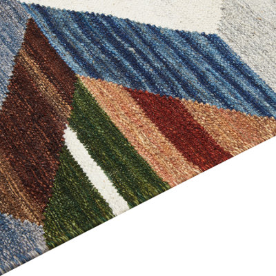 Wool Kilim Area Rug 200 x 300 cm Multicolour KANAKERAVAN