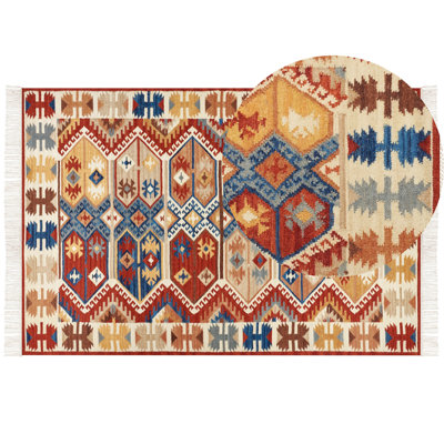 Wool Kilim Area Rug 200 x 300 cm Multicolour VANASHEN