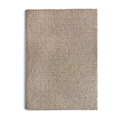 Wool Rug, 30mm Thickness Plain Rug, Striped Rug, Handmade Modern Rug for Living Room, & Dining Room-200cm X 300cm