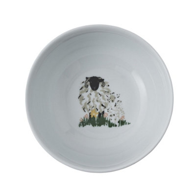 Woolly Sheep Animal Print Porcelain Bowl - 4