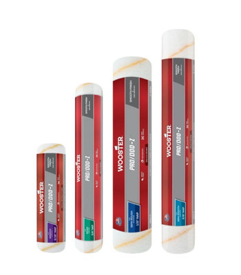Wooster Brush Pro/Doo-Z Nap Rollers - 3/8 Inch Shed Resistant Fabric (6-Pack, White)