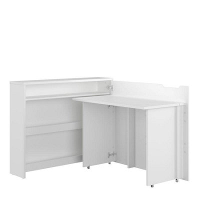Work Concept Convertible Hidden Desk in White Matt Right - Minimalist ...