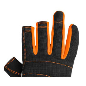 Work Gloves with Magnet Fingerless Size 10 NEO TOOLS