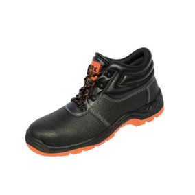 WORK-GUARD by Result Mens Defence Leather Safety Boots Black/Orange (10 UK)