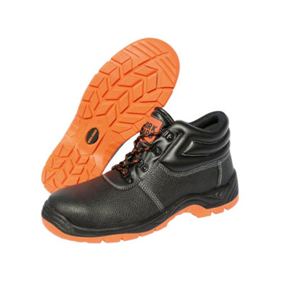 WORK-GUARD by Result Mens Defence Leather Safety Boots Black/Orange (8 UK)