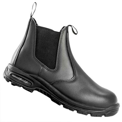 Black heeled 2024 work boots