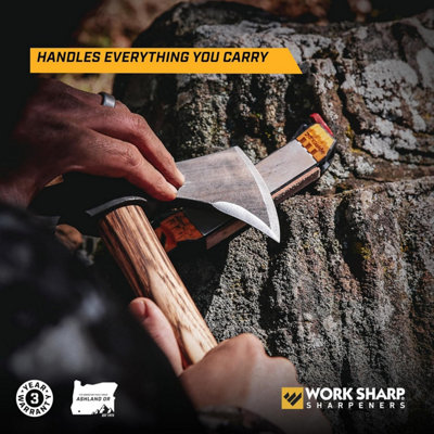 Work Sharp Guided Field Sharpener, Compact Travel Blade Sharpener Tool