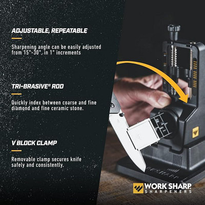 Work Sharp Precision Adjust Manual Blade Sharpener Kit, Sharpens All ...