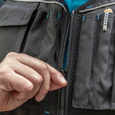 NEIGHBORHOOD 「TOOL POCKET / N-VEST」 Work Tool Vest 15 pockets One Size Black Multi-pocket sleeveless