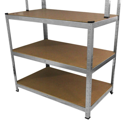 Workbench Table Boltless Worktable Galvanised Metal Shelving Storage ...