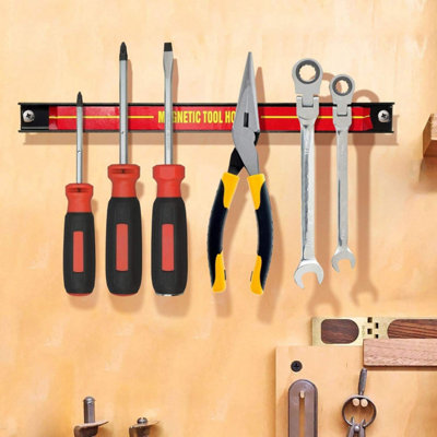 Workbench Wall Strip - Wall Or Toolbox Mounting Magnetic Tool Holder - Supplied With Fixing Screws - Size: 12inch
