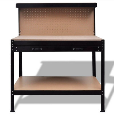 Workbench With Pegboard And Drawer Workbenches